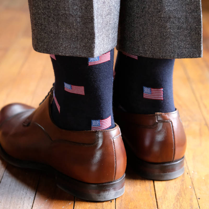 American flag socks for men by Boardroom Socks