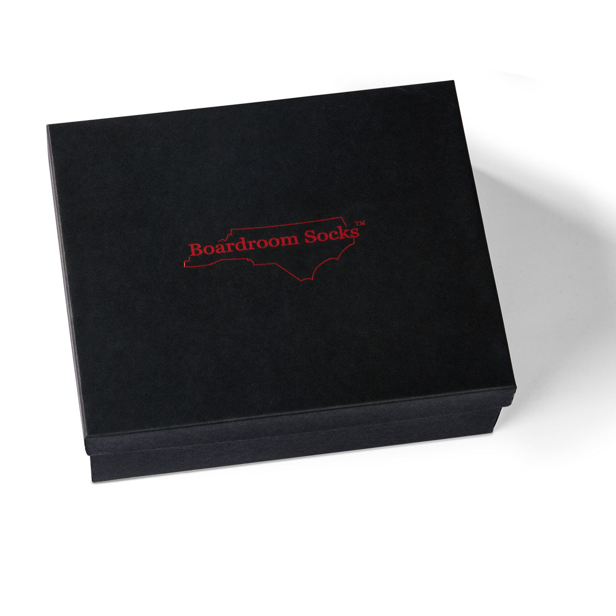 closed gift box filled with six pairs of dress socks from Boardroom Socks