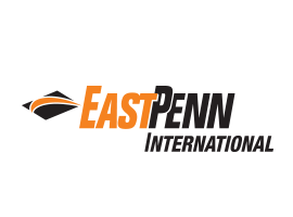 East Penn International logo with a black and orange design on a white background
