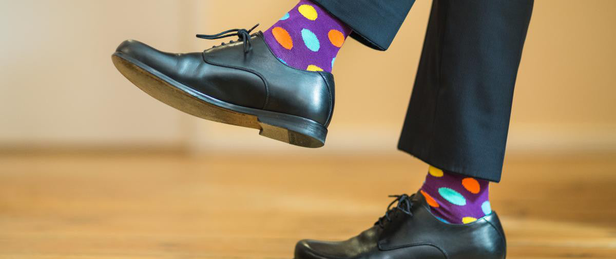 funky dress socks are out