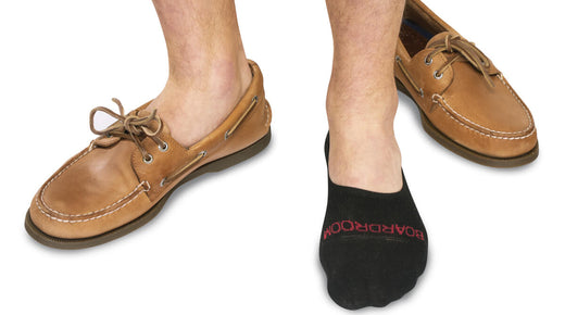 black no show socks with sperrys for men