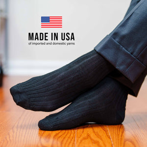 Merino Wool Over the Calf Dress Socks - 6 Pair Gift Box