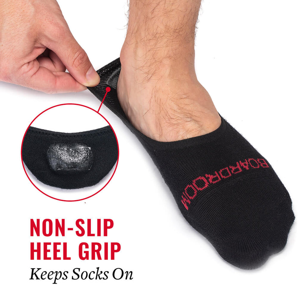 NoShow Dress Socks for Men NonSlip & Stays Hidden Boardroom Socks