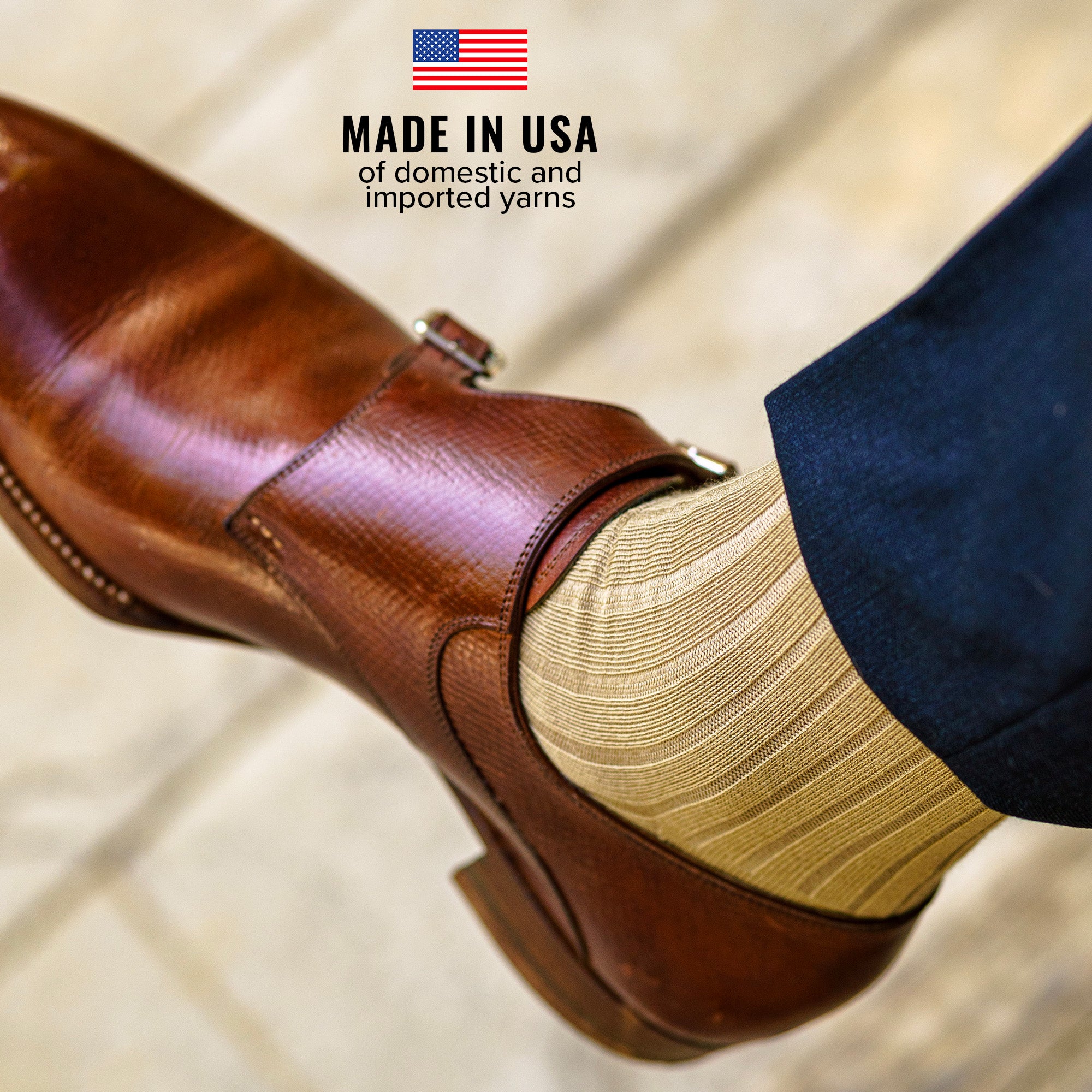 Khaki Cotton Mid Calf Dress Socks | Boardroom Socks Khaki Cotton Mid Calf Dress Socks | Boardroom Socks