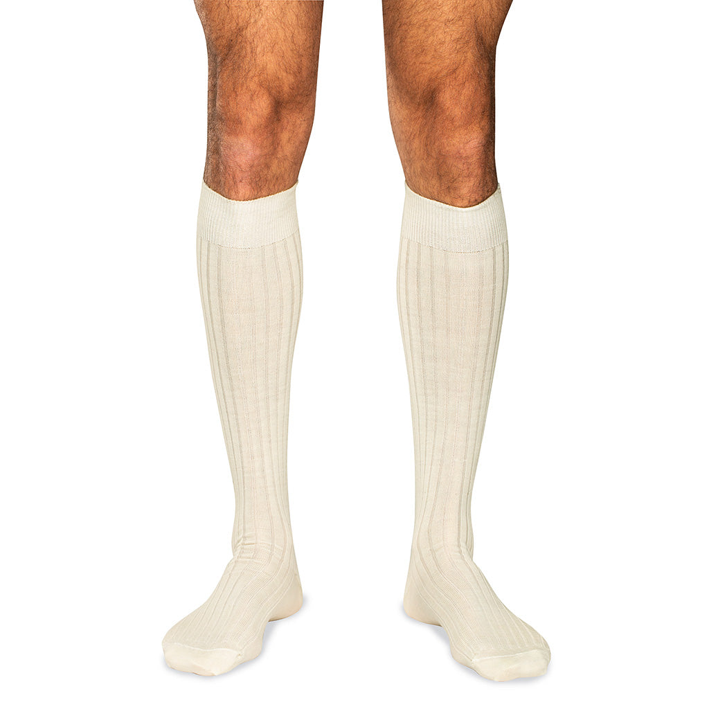 Merino Wool Over the Calf Dress Socks Black / US Shoe Size 8-12