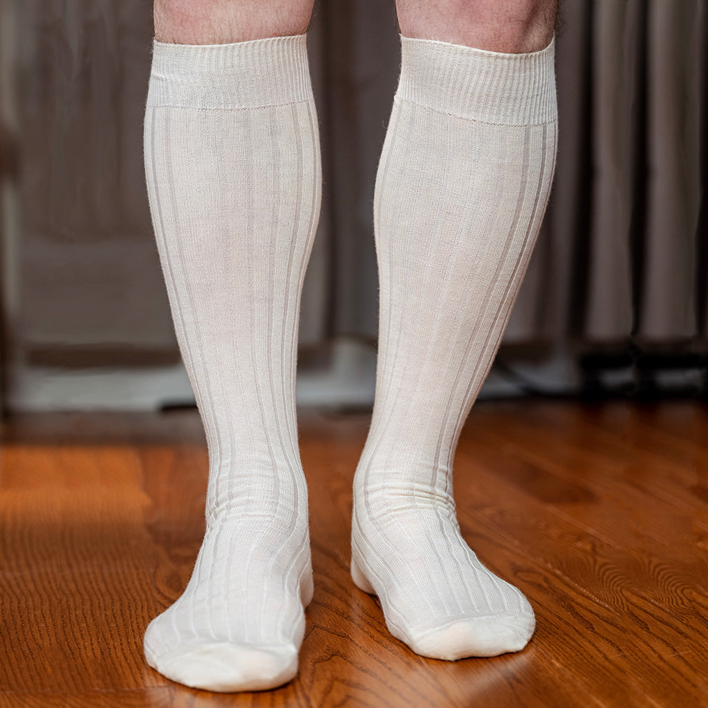 Natural Merino Wool Over the Calf Dress Socks - Boardroom Socks Natural Merino Wool Over the Calf Dress Socks - Boardroom Socks