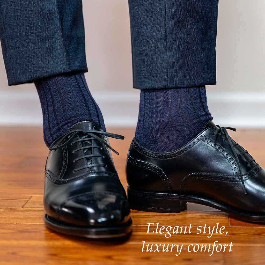 luxury men's dress socks Cotton, Silk, and Cashmere Bio Luxury Dress Socks
