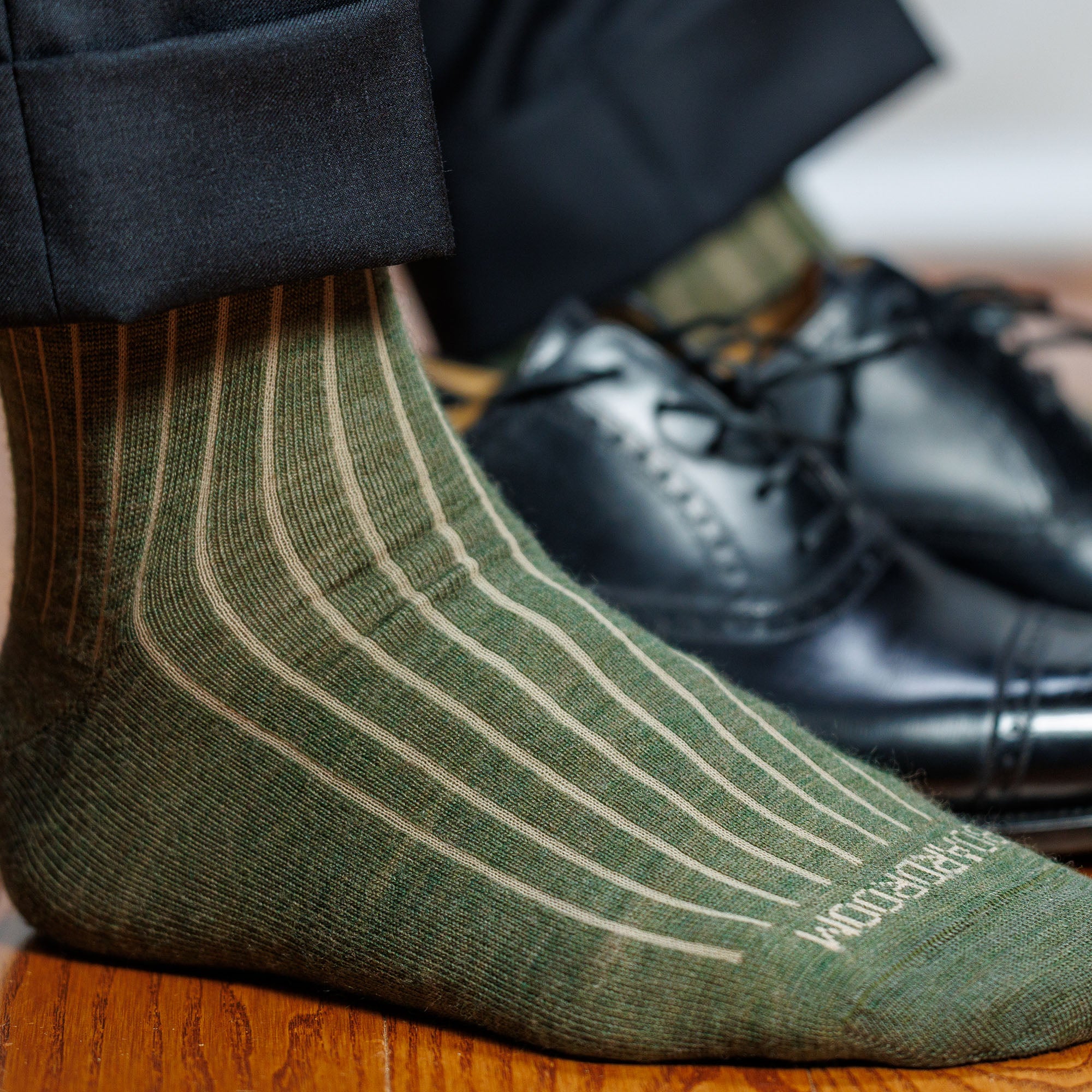 striped wool dress socks The Khaki Kings