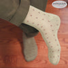 patterned khaki men's dress socks