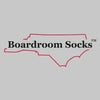 video detailing grey and orange shadow stripe dress socks from Boardroom Socks