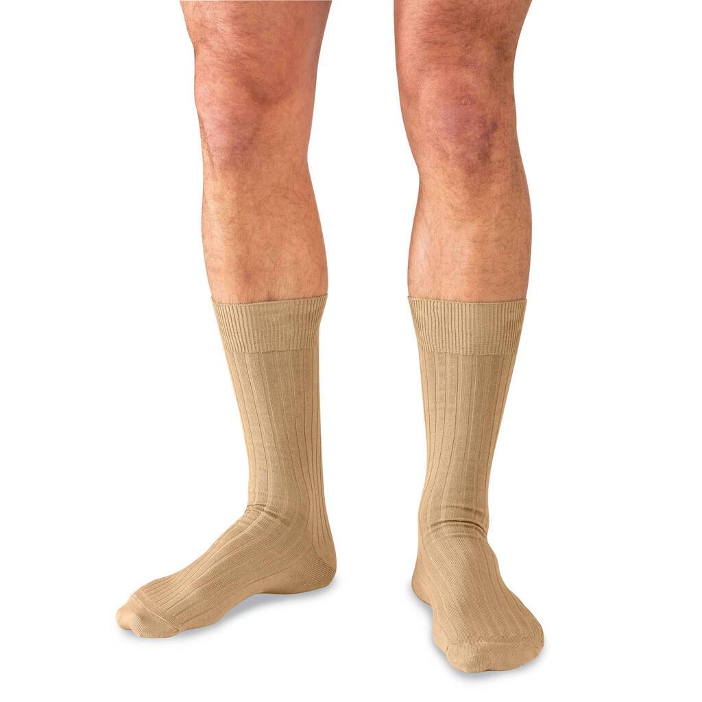 Khaki Cotton Mid Calf Dress Socks | Boardroom Socks Khaki Cotton Mid Calf Dress Socks | Boardroom Socks