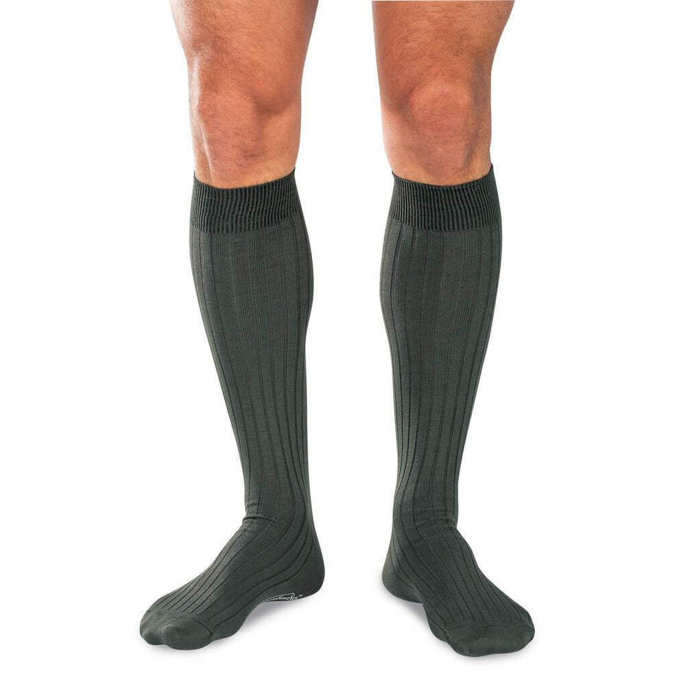 Olive Green Dress Socks | Made in USA by Boardroom Socks