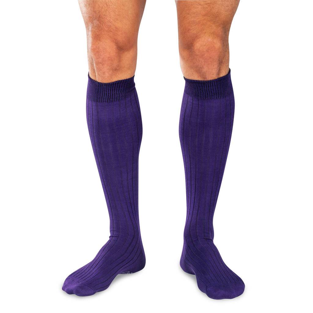 PUJANE Men's Dress Socks 5 Pairs Mens Cotton Calf Business Formal
