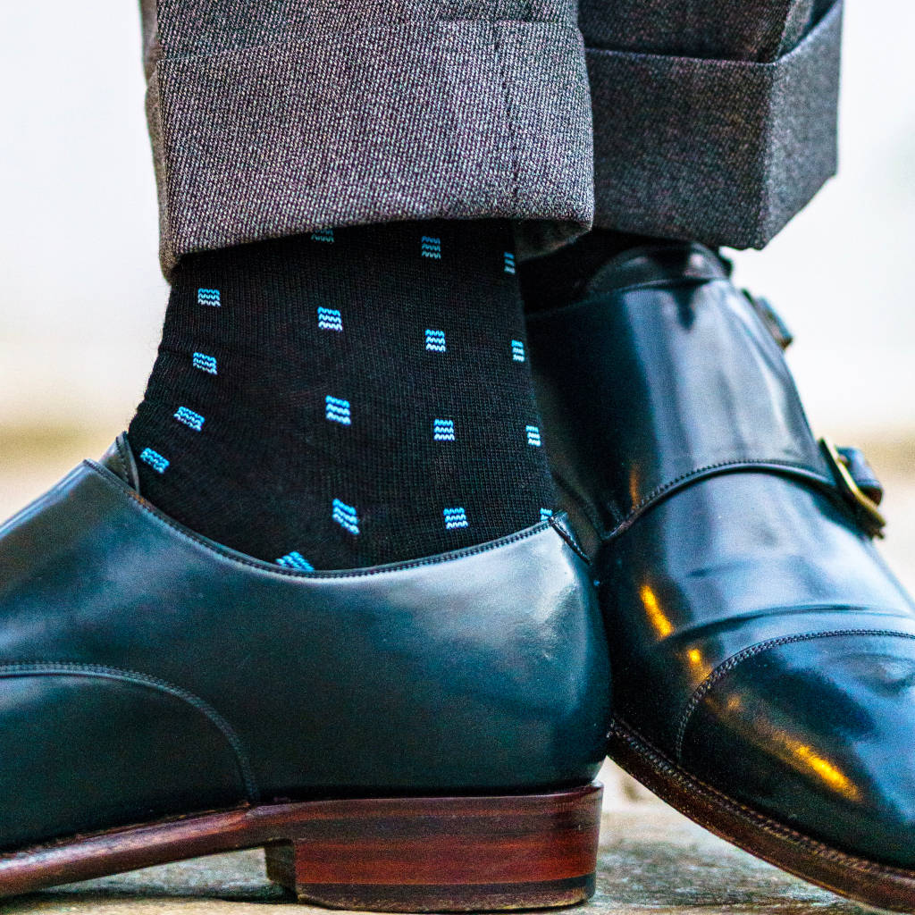 black and blue dress socks The Oxford Blacks
