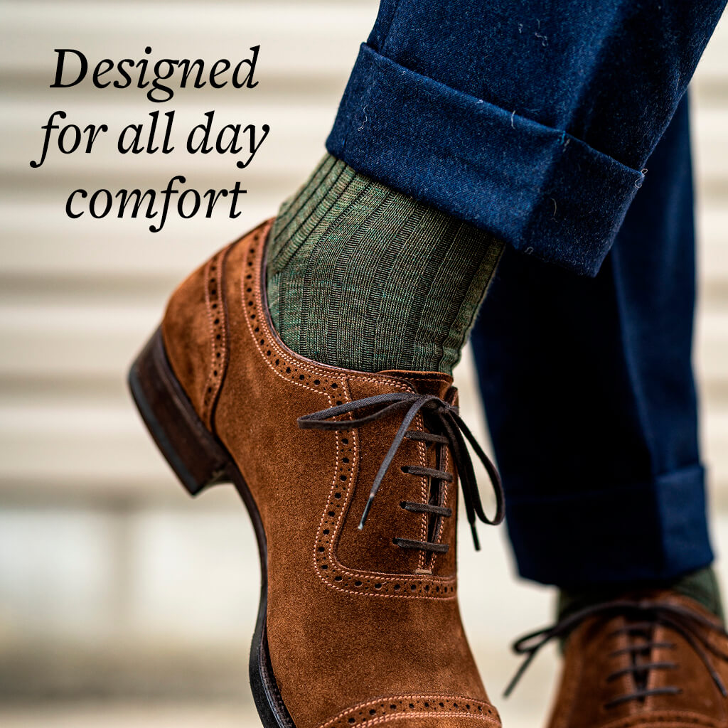 Olive Merino Wool Mid Calf Dress Socks | Boardroom Socks Olive Merino Wool Mid Calf Dress Socks | Boardroom Socks