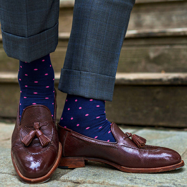 navy blue and pink dress socks Pink Blue Argyle Wedding Groomsmen Mens Dress Socks U.S. Men's Shoe Sizes 13-16